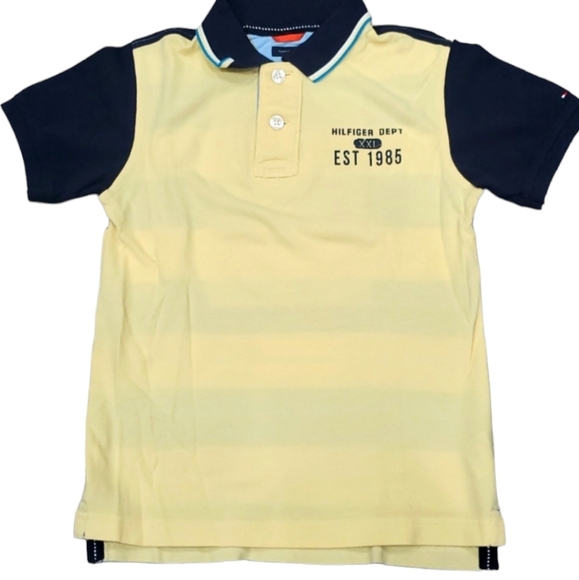 Tommy Hilfiger Other - Tommy Hilfiger Yellow Preppy Polo Shirt sz Medium or 12/14